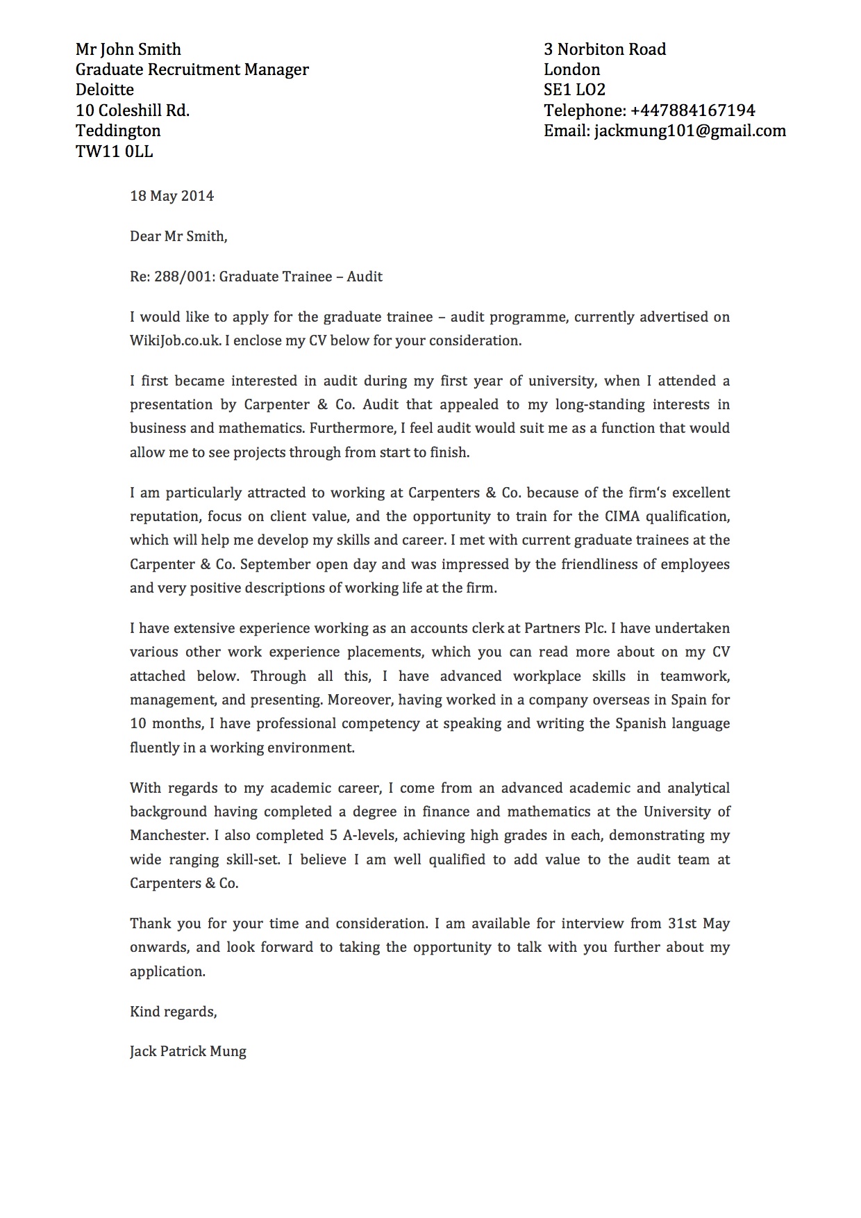 download cover letter template free for word